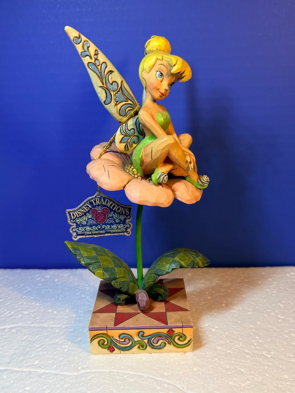 Jim Shore Disney Tinker Bell Sculpture - Green & Pink
